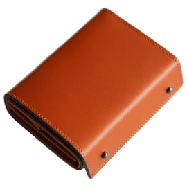 Tochigi Leather Wallet, Men's, Bifold Wallet, Made in Japan, Box-shaped Coin Purse, Mini Wallet, Compact, Small Wallet, Genuine Leather, Bifold Cowhide Leather, Brown