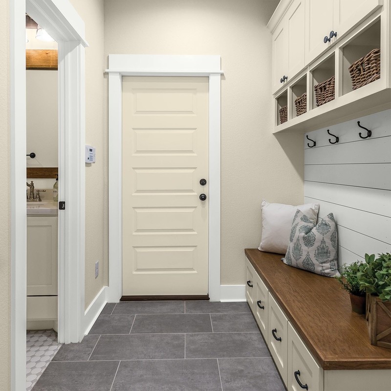 Glidden Interior Paint + Primer: White/Navajo White, One Coat, Semi-Gloss,