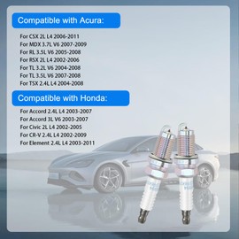 Yeoflagtrade 6994 IZFR6K11 Iridium Spark Plugs Compatible with Honda Accord 2003-2007, for Civic 2002-2005, for Element 2003-2011, for Acura TL TSX 2004-2008, for CSX 2006-2011 2L 2.4L 3.2L 3.5L 3.7L