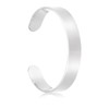 MECCANIXITY Stainless Steel Cuff Bracelet, 10mm Flat Thin Adjustable Open