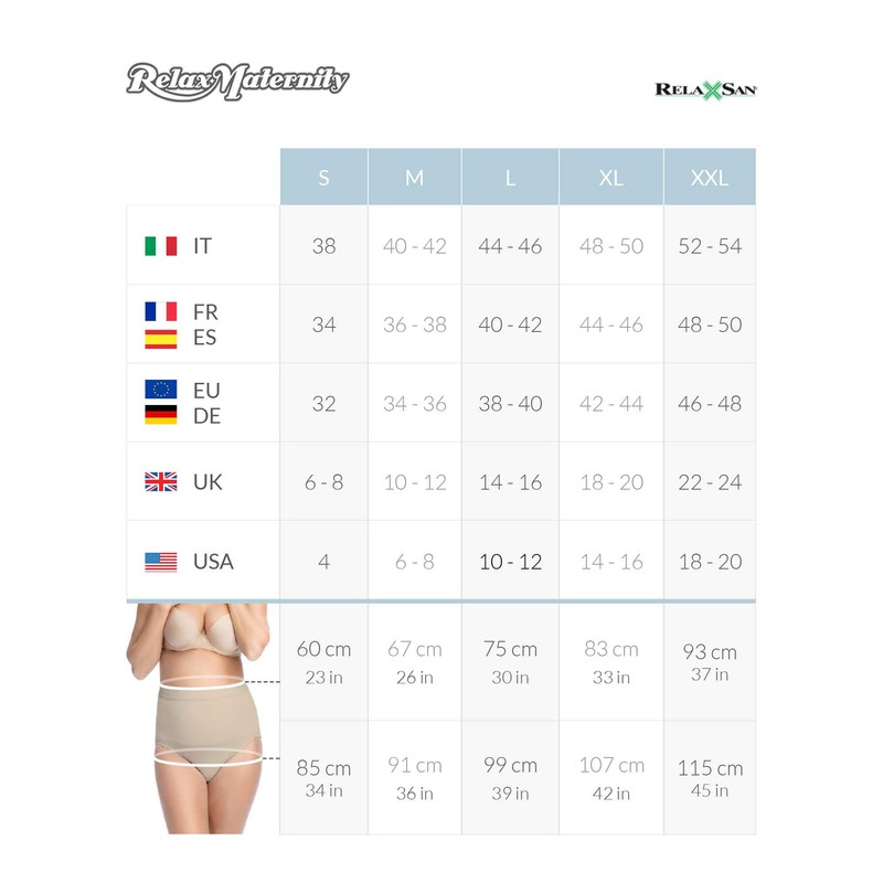 RelaxMaternity 5200 (Black, S) Cotton high-waist postpartum control knickers
