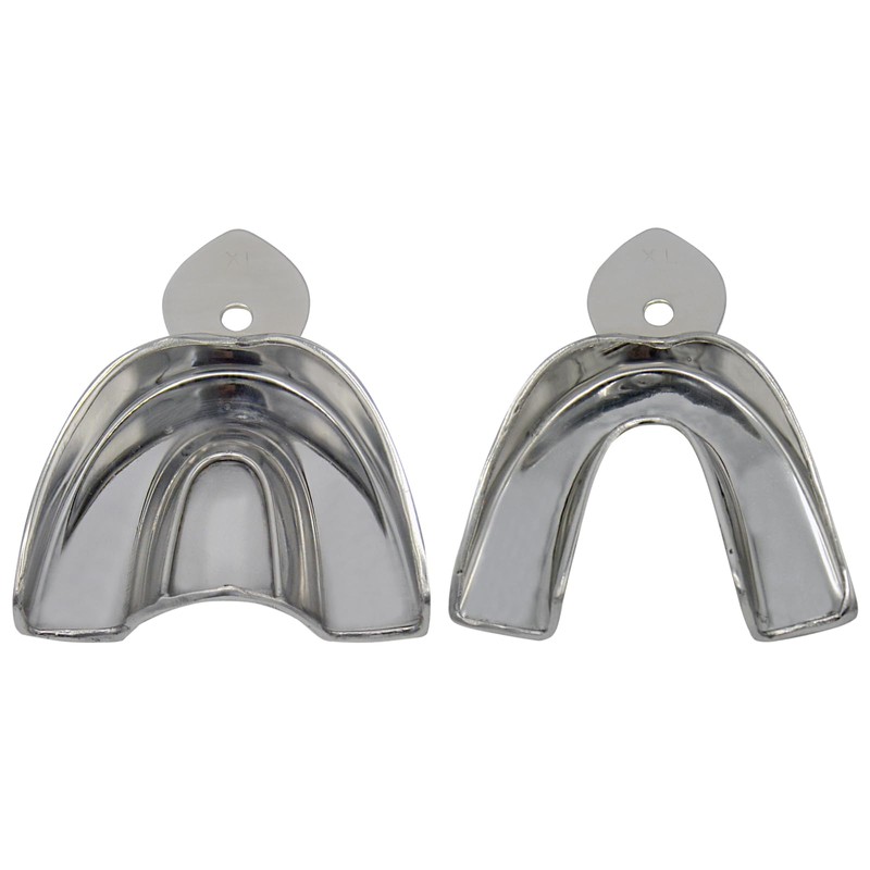 Metal Dental Impression Trays Set Solid Upper & Lower Regular