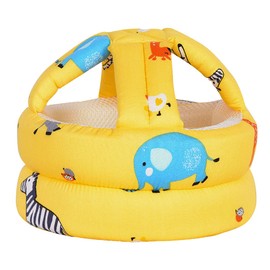 Umtiti Baby Adjustable Helmet, Lightweight and Soft, Great for Baby Learning to Walk and Crawl. Zoo,Yellow