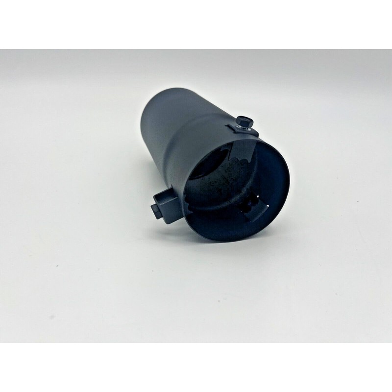 Matt Black Rolled Tip Exhaust 76mm Exit Fits 40mm -