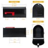 BlissBoard Large Black Galvanized Steel Mailbox 22 x 10.7 x