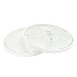 Nesco TR-2 White Plastic Round 15 1/2" Add-A-Trays to fit NESCO 1000 Series Food Dehydrators 2 Pack