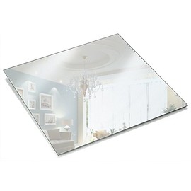 10 Inch Square Mirror Plate, Set of 12 - 1.5mm Thick Glass Plate Mirror Tiles w/ Smooth Edges - Perfect Candle Wedding Centerpiece Table Decorations, Home Accent Wall Decor, & More - PARNOO