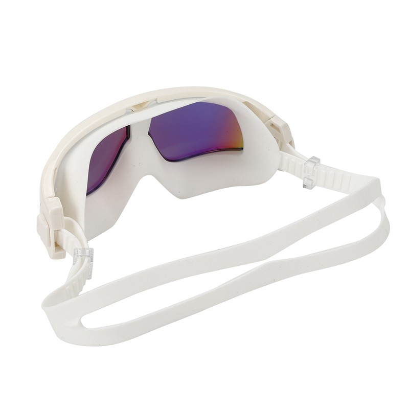 Adult Large Frame Waterproof Antifog Swimming Goggles Electroplate Plain Glass