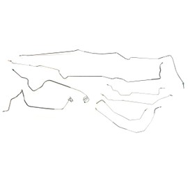 The Stop Shop Stainless Steel Complete Brake Line Kit. Compatible with 1981-87 Chevy/GMC C10 & C15 Power Disc (Original - 1981-87, Long Bed 2WD)