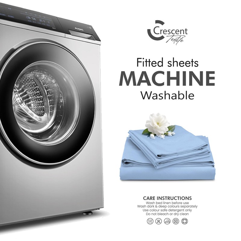 Egyptian Cotton Fitted Sheets 25cm Deep Mattress Pocket 200 Thread