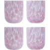 Stephanie Imports Set of 4 Handcrafted Double Old-Fashioned Confetti Drinking