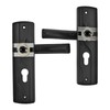 Xiuganpo Black Front Door Handle, Silent Universal Modern Front Door