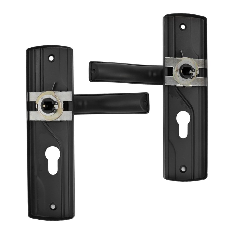Xiuganpo Black Front Door Handle, Silent Universal Modern Front Door