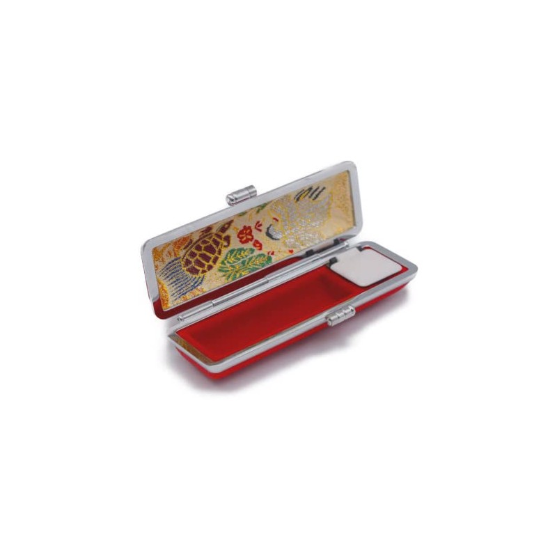 Yumesoubishi Red Crane Turtle Seal Case, Case Holds Up to