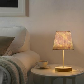 Bedside Lamp Stars and Butterflies Table Lamp Bedroom LED Nightstand Desk Lamp Lampshade for Sleeping Living Room Dorm Office
