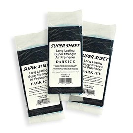Jenray Super Sheet Small (7.5"x3.75") Under Seat Car Air Freshener, 3-Pack (Dark Ice)