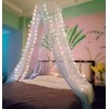 Eimilaly Two-tone Bed Canopy Mosquito Net White Blue with 250pcs