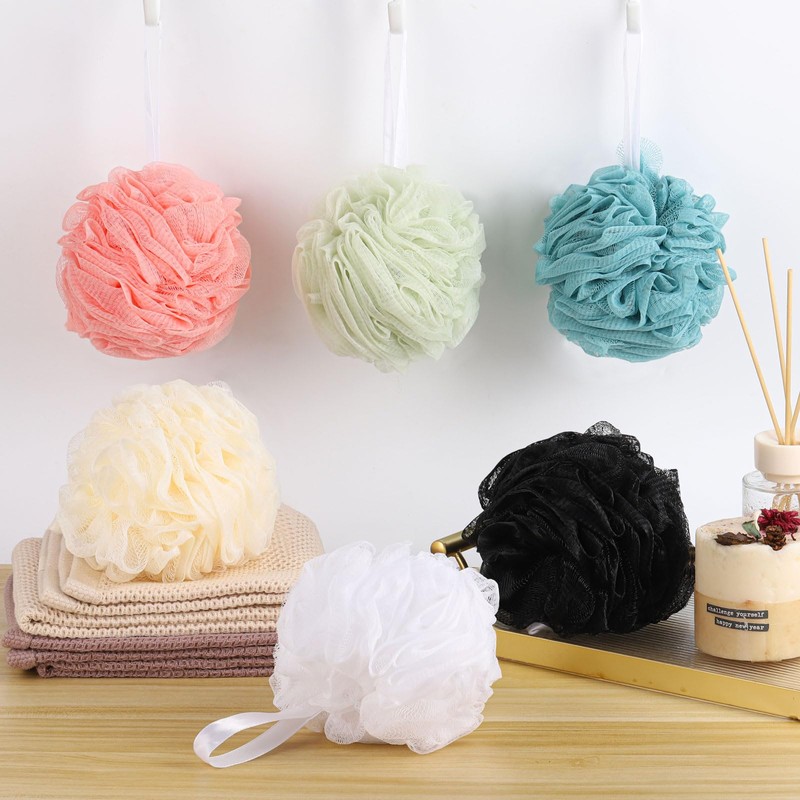 BTYMS 75g/Pc Large Loofah Bath Sponge, Exfoliating Body Scrubber Shower