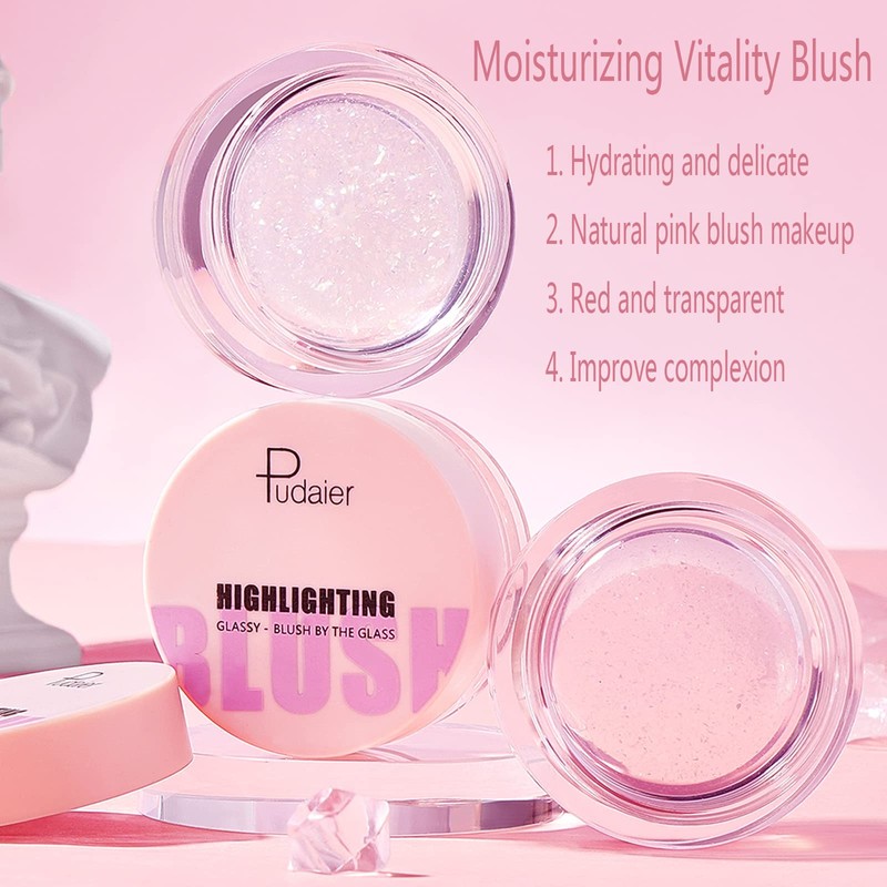 Moisturising Liquid Cream Blush, Natural-Looking Lightweight Cream Colour Changing Blusher