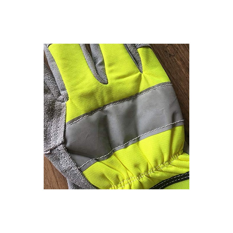 Derby Hi-Vis Real Leather Childrens Kids Toddlers Rigger Work Gardening
