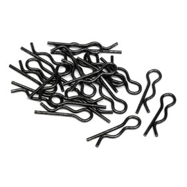 HPI Racing RC Car Black 6mm Aluminium Body Clips 20pcs