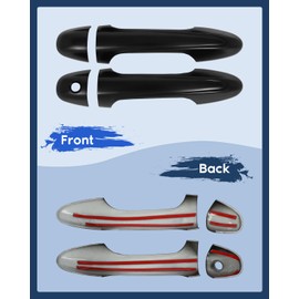 LUJUNTEC Exterior Door Handle Covers Compatible with 2016-2022 for Toyota Tacoma, 4PCS Accessories Door Handle Covers ABS Door Handle Protector,Black