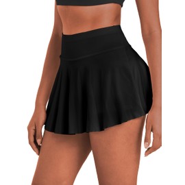 Sunvalix Pleated Tennis Skirts for Women with Pockets High Waisted Golf Athletic Skirt for Pickleball Tummy Control Skorts Black XX-Large