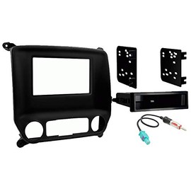 Harmony Audio HA-40EU10 Compatible with GMC Sierra 1500 Limited 2500 3500 2019 Factory Stereo to Aftermarket Radio Antenna Adapter Plug and Metra 99-3014G Single/Double DIN Radio Bracket