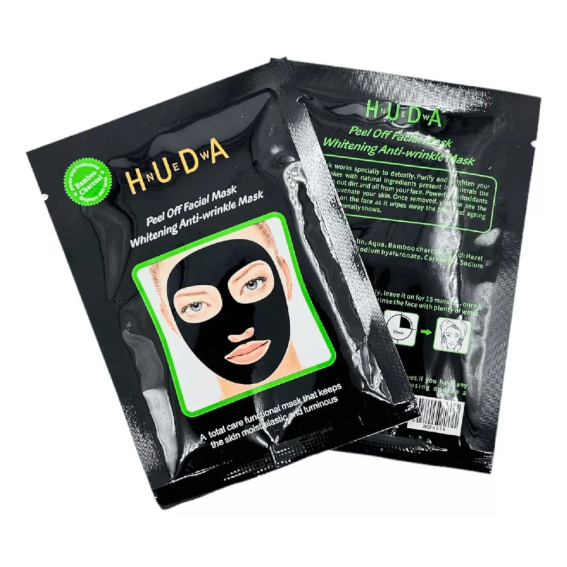 Huda New Mascarillas Facial Carbón Activado Huda New 10 Piezas