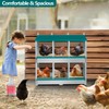 Toriexon Chicken Nesting Box, 6 Compartment Metal Nesting Box, 6