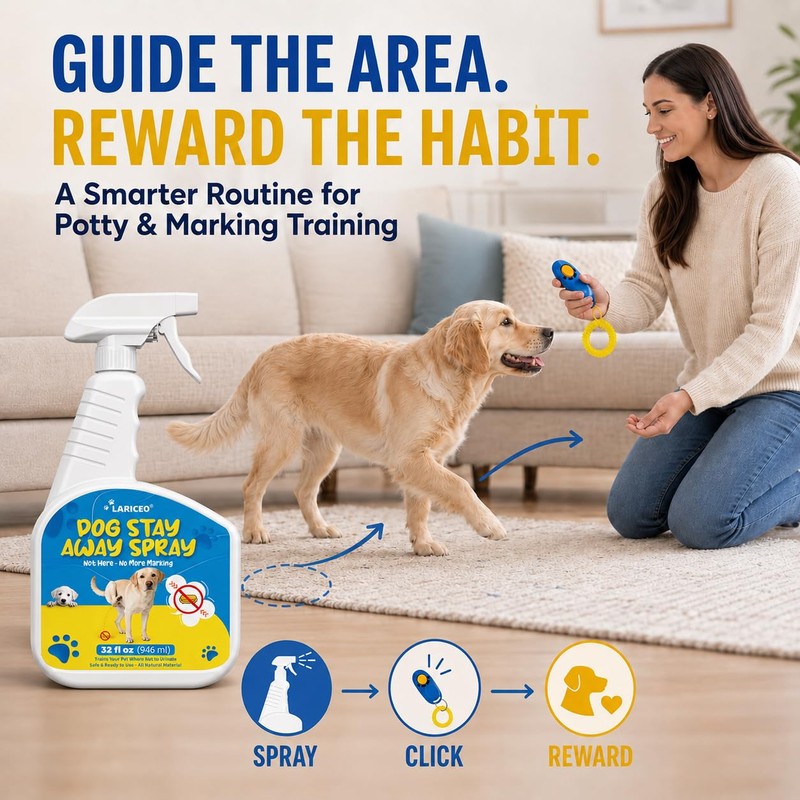 LARICEO Dog Marking Guidance Spray for Household Training, 32 Fl