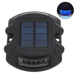 LED Solar Dock Light Ground Waterpoof Solar Powered Smart Sensing Garden Lights for Landscape Driveway 6V 1.8W Black Blue