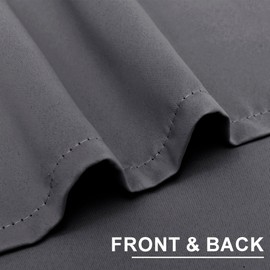 XWZO Blackout Curtains Shades Window Curtain Panels with Tiebacks- Noise Reduction and Thermal Insulated Eyelet Curtains for Bedroom,Living Room,Office,Study Room Dark Grey W66xL54