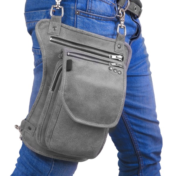 Grays GRAY HL80199GREY Thigh Bag for Motorcycle