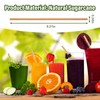 Potchen 500 Pcs Biodegradable Sugarcane Straws Disposable 7.8'' Drinking Smoothie