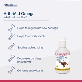Swedencare UK ArthriAid Omega Liquid 500 ml for Dogs and Cats, Joints and Mobility Supplement