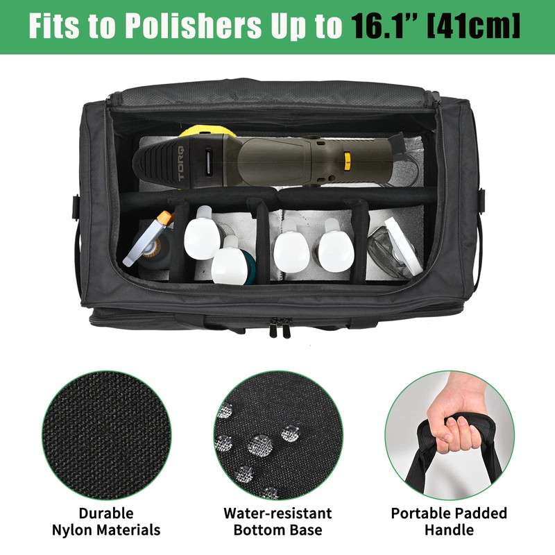 Jaffzora Large Car Detailing Bag, Cleaning Caddy for Auto Detailing
