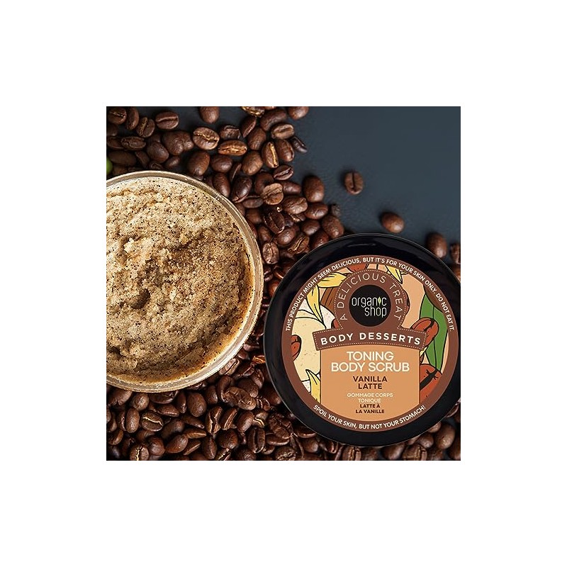 Organic Shop Body Desserts Toning Body Scrub Vanilla Latte, 450