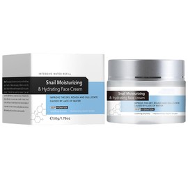 Mnozreo Schnecken Collagen Creme,Schneckenschleim-Kollagen Straffende,Anti Pickel Anti Falten Gesichtscreme,Anti-Falten mit Schnecke Mit Hyaluron,Brighten Repair,50G,1PC