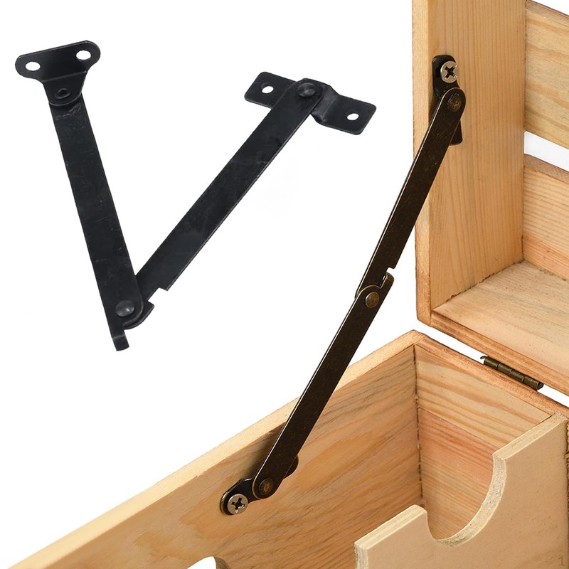Antrader 6 Pcs Lid Folding Support Hinges,Lift Up Stay Hinge