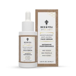 BEE & YOU BEE and YOU Anti Aging, Anti Wrinkle Face Cream Serum, Dark Spot Remover, Moisturizer, Pore Minimizer Skin Care, Bee Propolis Extract, Raw Honey, Bee Venom and Hyaluronic Acid, 1.0 fl. Oz