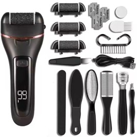 Electric Foot Callus Remover-Rechargeable Portable Electronic Foot File for Feet,Heel Shaver for Cracked Heels,Pedicure Tool Kit