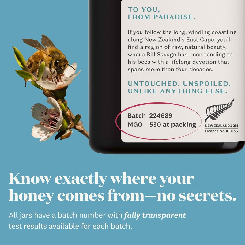 WildCape Manuka Honey Certified UMF 15+/MGO 514+ - 100% Pure,