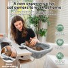 JUNSPOW Cat Desk Bed - One-Click Folding,Sunken Design & Space-Saving