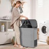 SmartTrends Large Double Laundry Hamper with Lid, Removable Bags &