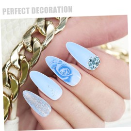 WOONEKY 24pcs Decorative Press Nails Design Easy to Apply Fake Nails for Women for Manicure Wedding and Parties