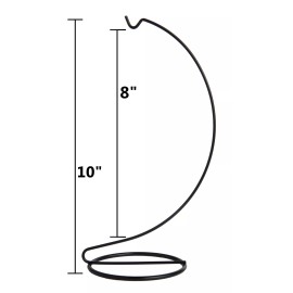 Creative Hobbies Ornament Display Stand Wire Hanger Holders,10 Inch Tall Black Chrome, Pack of 6