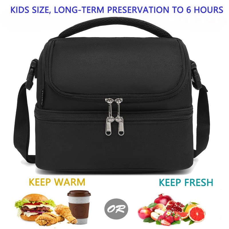 FlowFly Double Decker Cooler Insulated Lunch Bag Large Tote for