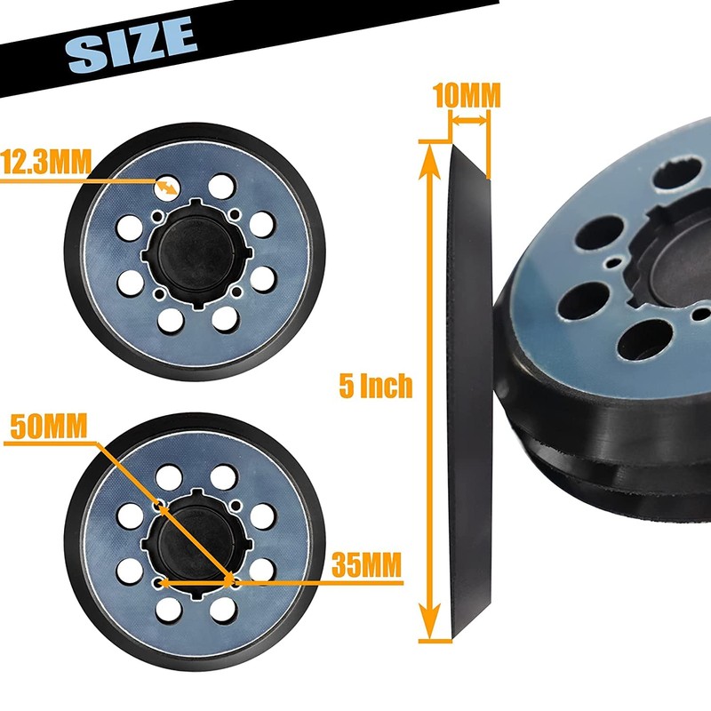 5 Inch Replacement Pad for DeWalt DWE6423/6423K, DWE6421/6421K, DCW210B Random