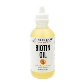 STAR CARE 100% Virgin Biotin Vitamin B7 Oil for Hair Growth and Skin Care (4oz/120ml) Pure Natural Fast-Absorbing Suitable for All Hair Types